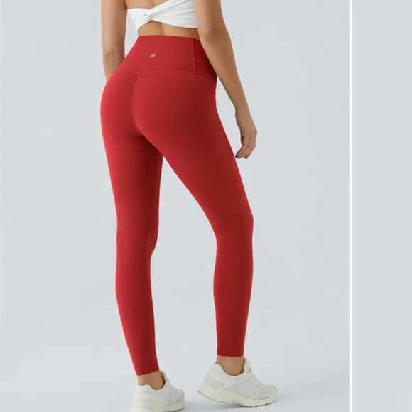 HALARA Vibrant Red High-Waisted Leggings - Picture 3 of 8